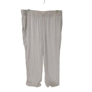 H&M Women's  Pull on elastic wasitband plazzo pant Cream Size XL minimalsit